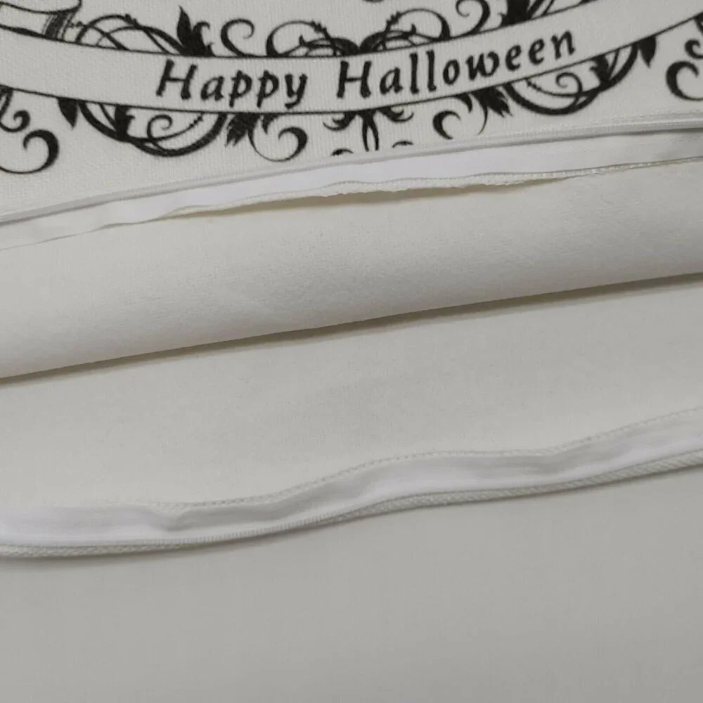 Dancing Skeletons Happy Halloween Square Pillow Cover With Zipper Closure White